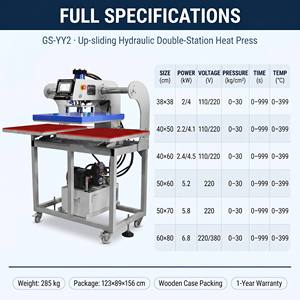 Máquina de Transferencia de Calor Hidráulica Automática Deslizable para Sublimación de Prendas - Product Image 5