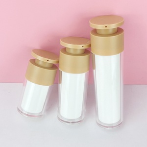 Botellas de Loción con Bomba de Presión sin Aire de 15 ml, 30 ml, 50 ml, Botellas de Plástico con Bomba de Presión sin Aire con Acabado Dorado para Loción y Suero - Product Image 6
