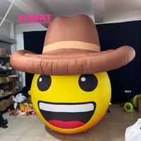 Ballon gonflable visage expressif de 3 m avec différentes expressions, ballon gonflable visage souriant pour fête, idéal pour affichage en place publique