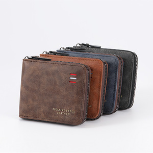 High Quality Cheap Slim Man's <b>Wallets</b> Leather Men Purse Short Classic Brown Business PU Leather <b>Wallet</b> As Gift - Product Image 1