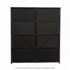 Cómoda de Acero Inoxidable para Sala de Estar, Mueble Moderno, Cómoda Independiente, Cómoda Moderna Resistente, Tela y Acero Inoxidable - Product Image 5
