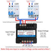 Transformador de Aislamiento BK de 220V a 36V 24V 12V 6V 140VA Tipo Seco, Clase F, de Cobre, para Panel de Circuito de Control