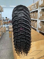 Perruque Cheveux Humains Ondulés Effet Vague d'Eau Densité 200, Perruque Frontale en Dentelle HD 13x6, Perruque Brésilienne 40 Pouces Ondulée Profonde, Perruques Frontales en Dentelle 13x4 pour Femmes