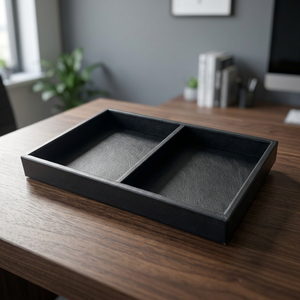 Plateau d'Accueil de Luxe en Cuir PU Durable pour Villa Aquatique, Personnalisable, pour Intérieur et Extérieur - Product Image 3