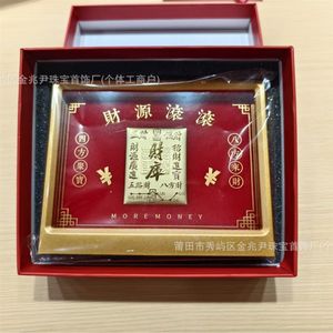 L'oggetto decorativo dorato, il Dio della ricchezza, sta per avere un guadagno. Porta fortuna all'ufficio e al tesoro - Product Image 2