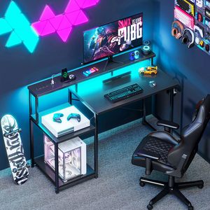 <span class=keywords><strong>Bureau</strong></span> d'ordinateur modulaire en acier et bois au design minimaliste moderne <span class=keywords><strong>avec</strong></span> support pour <span class=keywords><strong>imprimante</strong></span> pour poste de travail à domicile - Product Image 4