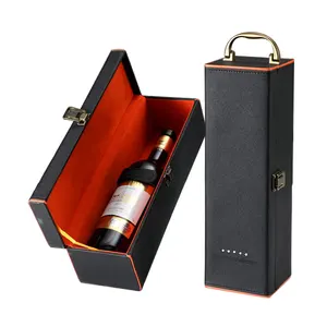एकल बोतल वाइन बॉक्स शराब परिवहन पैकेजिंग बॉक्स यात्रा शैंपेन हैंडबैग