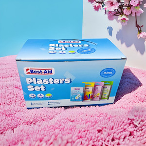 Best-Aid Plasters <b>Set</b> 24 Boxes Children's Bandages Waterproof Breathable Cartoon <b>Square</b> Round Heart Shapes - Product Image 3