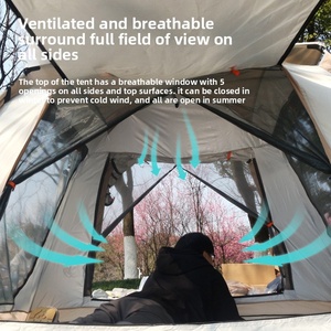 Tente de camping Easy Tour pour 6 à 8 personnes, en tissu Oxford imperméable 1500-2000 mm, avec une chambre et un salon, ouverture rapide, tente portable - Product Image 5
