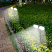 Pratique Lumineux Étanche Extérieur Sol Bollard Pelouse Jardin Led Solaire Spot Light