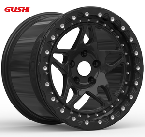 Nuovi Cerchi Forgiati Personalizzati GS Deep Dish 20mm 17x12 18x12 5x120.65 5x112 Beadlock Nero Lucido Monoblocco per Prestazioni Stradali <span class=keywords><strong>Corvette</strong></span> - Product Image 4