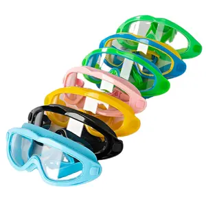 Adjustable Colorful Kids Colorful Printing Swimming Goggles Children Swim Glasses Mirrors