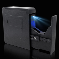 Coffre-fort pour arme de poing à 3 modes de déverrouillage : empreinte digitale, clavier numérique, clé mécanique, écran LCD, accès rapide, pour la maison, la table de chevet, directement de l'usine OEM