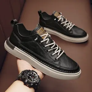 2024 नए डिजाइन जूते मैन फैशन फीता-अप चमड़े के पुरुषों के लिए आकस्मिक जूते