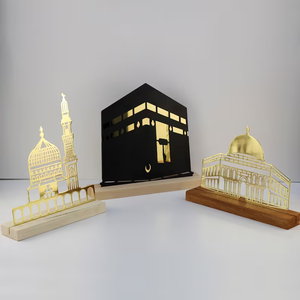 Décoration <span class=keywords><strong>de</strong></span> table islamique en métal Pafu Masjid Al Aqsa <span class=keywords><strong>Kaaba</strong></span> Masjid Al-Haram & Masjid An-Nabawi Décoration <span class=keywords><strong>de</strong></span> table - Product Image 1