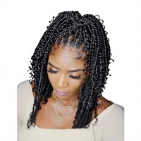 Cheveux humains en vrac pour tresses bohèmes, 100 % naturels, sans trame, cuticules alignées, noir naturel pour tressage