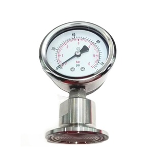 เกจวัดแรงดันแบบไดอะแฟรมแบนสแตนเลสเกรดสุขภัณฑ์สำหรับหม้อไอน้ำและกระบวนการอุตสาหกรรมอาหารและยา - Product Image 1