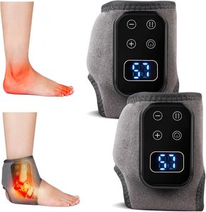 Attelle chauffante pour cheville, enveloppement électrique pour cheville avec massage par vibration et thérapie thermique pour le pied et la cheville - Product Image 1