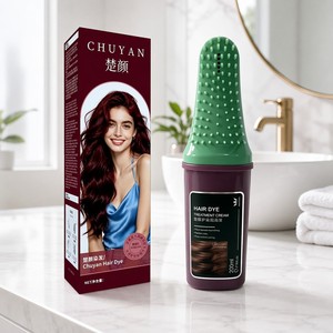 Tinte para el Cabello en Crema Fácil de Aplicar, 200 ml, Color Borgoña Permanente, Nutritivo, a Base de Plantas, Marca Privada OEM - Product Image 1