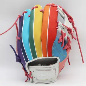 Üretici renkli beyzbol ve softbol eldiven özel sol ve sağ el guantes de beisbol eldiven