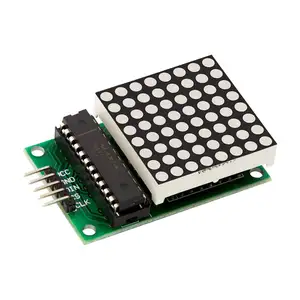 MAX7219 Dot Matrix Modul 8 × 8 LED-Display-Module Raspberry Pi Mikrocontroller mit 5 Pin-Leiterungen rot