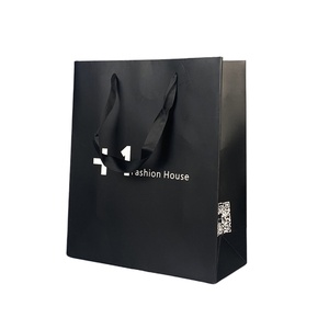 Wholesale Custom Printed Laminated Luxury <b>Gift</b> Clothing Shoe Shopping Ivory Board <b>Bag</b> with Your Own Logo - Product Image 1