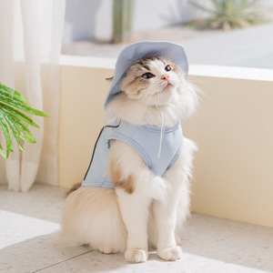 Ropa de verano para gatos Gaby, chaleco con capucha para mascotas, protección solar, ropa refrescante para gatitos, chaleco de dos patas, ropa refrescante para perros, venta al por mayor - Product Image 2