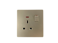 Interrupteur mural DP pour chauffe-eau Noble Gold, cadre PC 86*86MM, 1 gang, 20A AC 250V