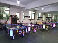 Table de hockey sur air d'arcade Lifang personnalisée à monnayeur, machine de jeu multiple UFO pour parc d'attractions avec compteur de score électronique, à vendre