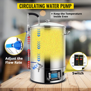 Offre Spéciale : Système de brassage domestique tout-en-un 40L/60L / Pompe magnétique / Refroidisseur / Agitateur / Filtre / Hydromètre - Mini <span class=keywords><strong>kit</strong></span> de brassage de bière - Product Image 5