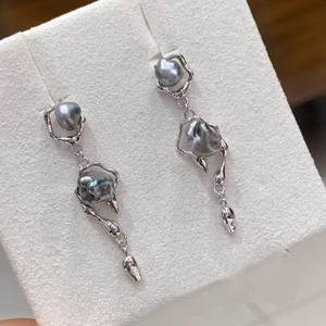 Marca WENCHI Modelo 10779 Accesorios de Perlas DIY, Base para Pendientes de Plata S925, Joyería de Moda con Perlas Redondas de 5-7mm - Product Image 1