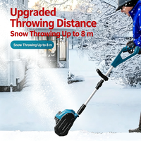 Pala quitanieves eléctrica portátil de mano, quitanieves inalámbrico de 21 V con batería, removedor de nieve de 1000 W para limpieza exterior en invierno