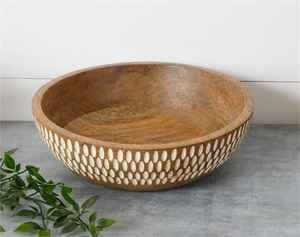 Ensaladera de madera ecológica de alta calidad Embalaje personalizado Pulido con diseño impreso Sostenible y listo para la exportación - Product Image 3