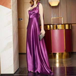 Nuevos vestidos de estilo europeo y americano para mujer, vestidos de novia sin mangas con tirantes para primavera y verano, vestidos de dama de honor - Product Image 4