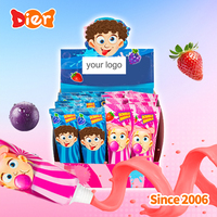 Vente en gros de bonbons tube de dentifrice de marque privée personnalisé gomme à mâcher liquide à bulles saveur de fruits sucrés jouet de bonbons pour enfants OEM/ODM