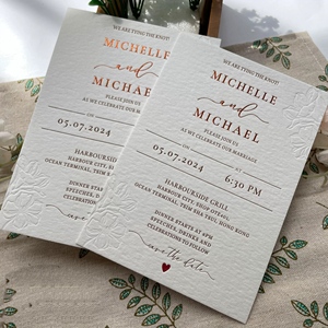 Carta di invito di nozze elegante best seller reale personalizzata - Product Image 4