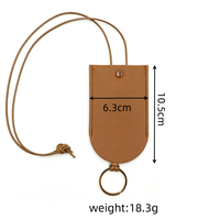 Porte-clés de mode en cuir PU avec cordon de cou pour un usage quotidien – Étui à clés et pochette à clés