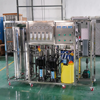 Purificateur d'eau EDI à double étage 250 LPH pour alimentation de chaudière d'usine électrique 18,25 MOhm cm avec pompe à eau brute