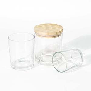 <strong>Wholesale</strong> 10oz 12oz Luxury Empty Glass <strong>Candle</strong> <strong>Jars</strong> With Wooden Lid Customized For <strong>Candle</strong> Making Embossed Printing 4oz Capacity - Product Image 5