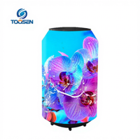 Extérieur Étanche P2.976 Peut Affichage Led Doux Rolling Lecture Vidéo Boisson Panneau Flexible Cylindre Peut En Forme D'écran Led