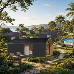 Bungalow à pignon unique écologique de style européen, isolé, préfabriqué, type chalet de campagne, avec fabrication de précision et longue durée de vie - Product Image 6