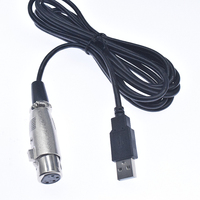 Câble de microphone adaptateur XLR femelle vers USB à 4 broches personnalisé pour cordon audio stéréo de sortie pour amplificateur, haut-parleur, console de mixage