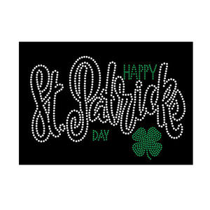 Transferencia <span class=keywords><strong>de</strong></span> Diseño Termoadhesiva con Pedrería <span class=keywords><strong>de</strong></span> Trébol <span class=keywords><strong>de</strong></span> San Patricio - Product Image 2