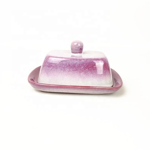 Plato rectangular <span class=keywords><strong>de</strong></span> <span class=keywords><strong>cerámica</strong></span> para mantequilla, belleza, terracota, con tapa, a la <span class=keywords><strong>venta</strong></span> - Product Image 6