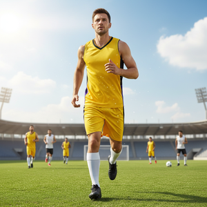 Uniforme de Fútbol Profesional para Equipo, Elegante, Cómodo, Transpirable, 100% Poliéster, Antibacteriano, Sin Mangas, para Interiores y Exteriores - Product Image 3
