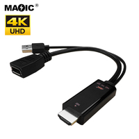 23cm 4K60HZ para HDMI Display Port Converter Cable para HDMI 2,0 macho DP hembra adaptador para PC TV Xbox PS4 PS5 PVC para proyector