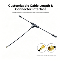 Antenne omnidirectionnelle mini FPV professionnelle à gain élevé 433 MHz-5,8 GHz, type dipôle T, connecteur UFL pour drone FPV, récepteur UAV