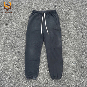 OEM Custom Acid Wash Rhinestone Jogger Track Sweat Suit Men Tracksuit Screen Print Oversized French Terry Sweatsuit Hoodie Set - Product Image 3