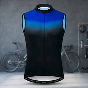 Maillot de Ciclismo sin Mangas para Hombre WEIMOSTAR, Degradado Azul y Negro, Transpirable, para Adultos - Product Image 4