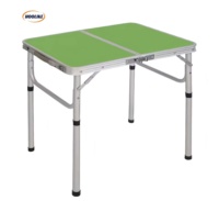 Altura ajustable de aluminio al aire libre portátil plegable mesa de camping pequeña mesa de pesca plegable